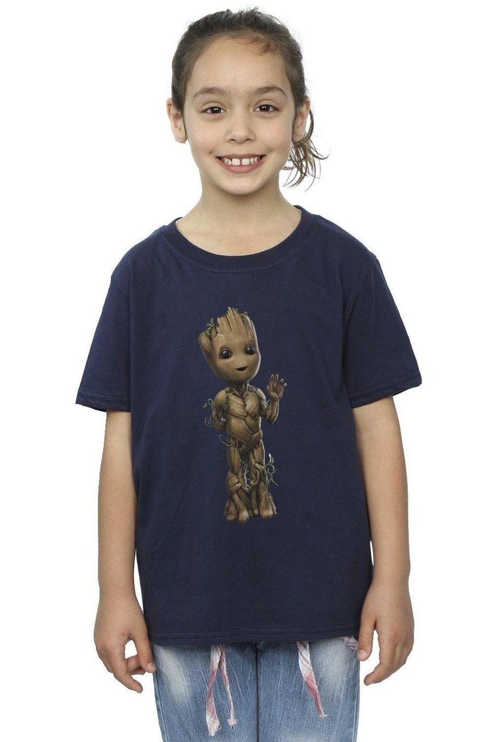 

Хлопковая футболка I Am Groot Wave Pose Marvel, темно-синий