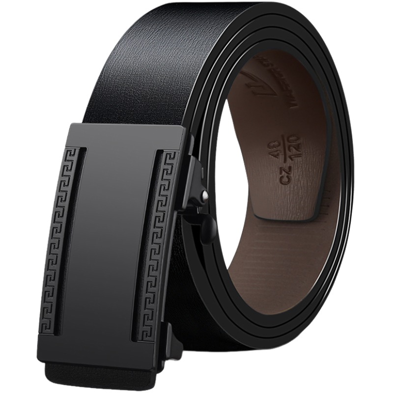 

Ремень мужской из спилка кожи Split Cow Leather, 33 см WARRIOR, черный