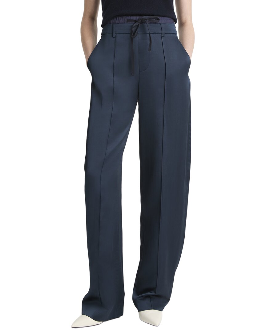 

Брюки Vince средней посадки с двойным поясом и шнурком Vince, синий