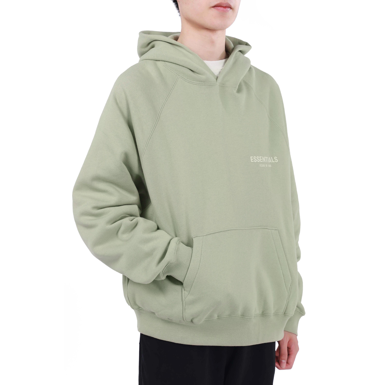 Худи Fear Of God Essentials, Серо-зеленый — фото 4