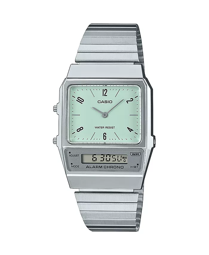 

Casio Unisex наручные часы серебристого цвета из нержавеющей стали, 32.1 мм, AQ800E-3AVT G-Shock