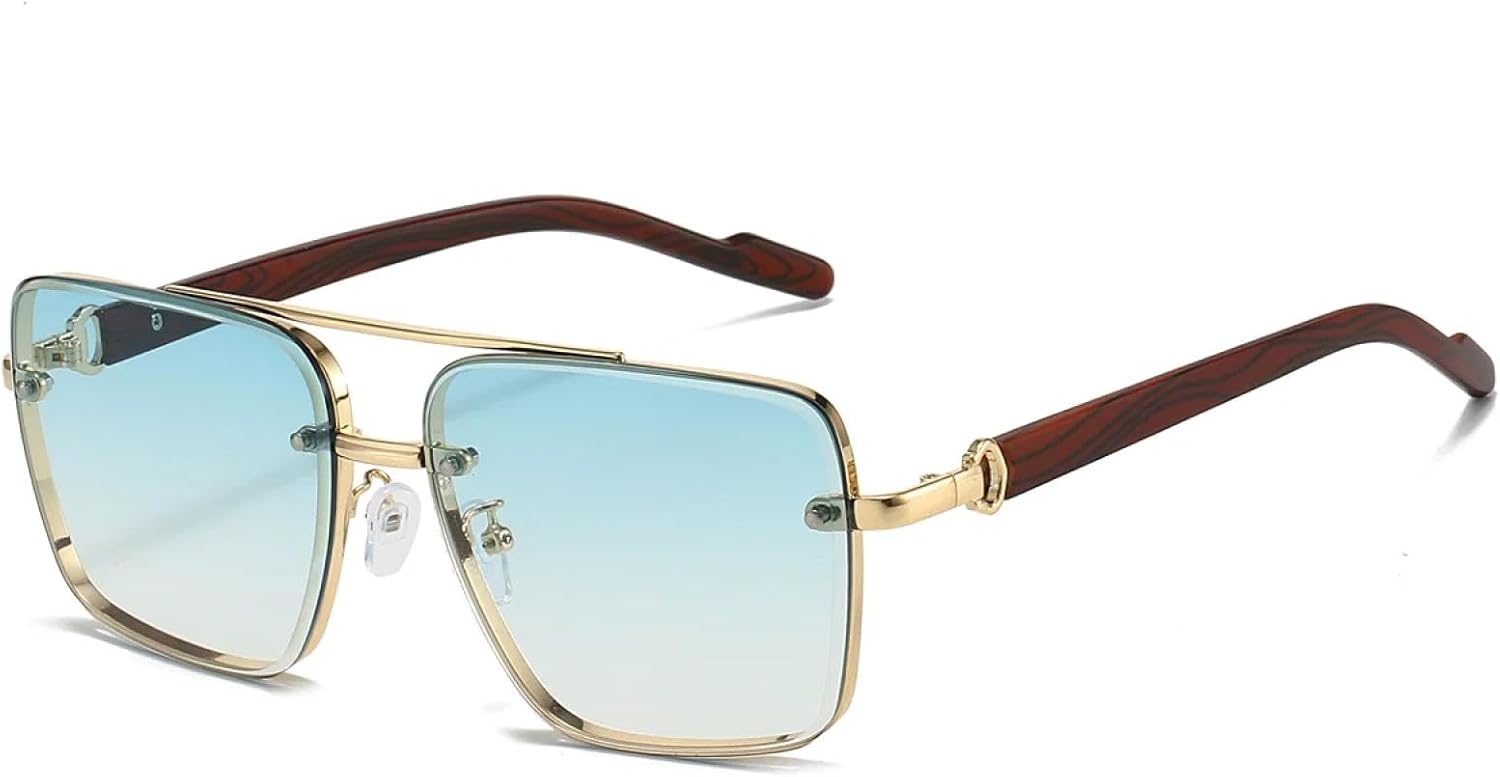 

Солнцезащитные очки с защитой от УФ-излучения UV400 | Металлическая двойная перемычка | Для женщин и мужчин | Для занятий спортом на открытом воздухе и вождения DSVIGF, 03