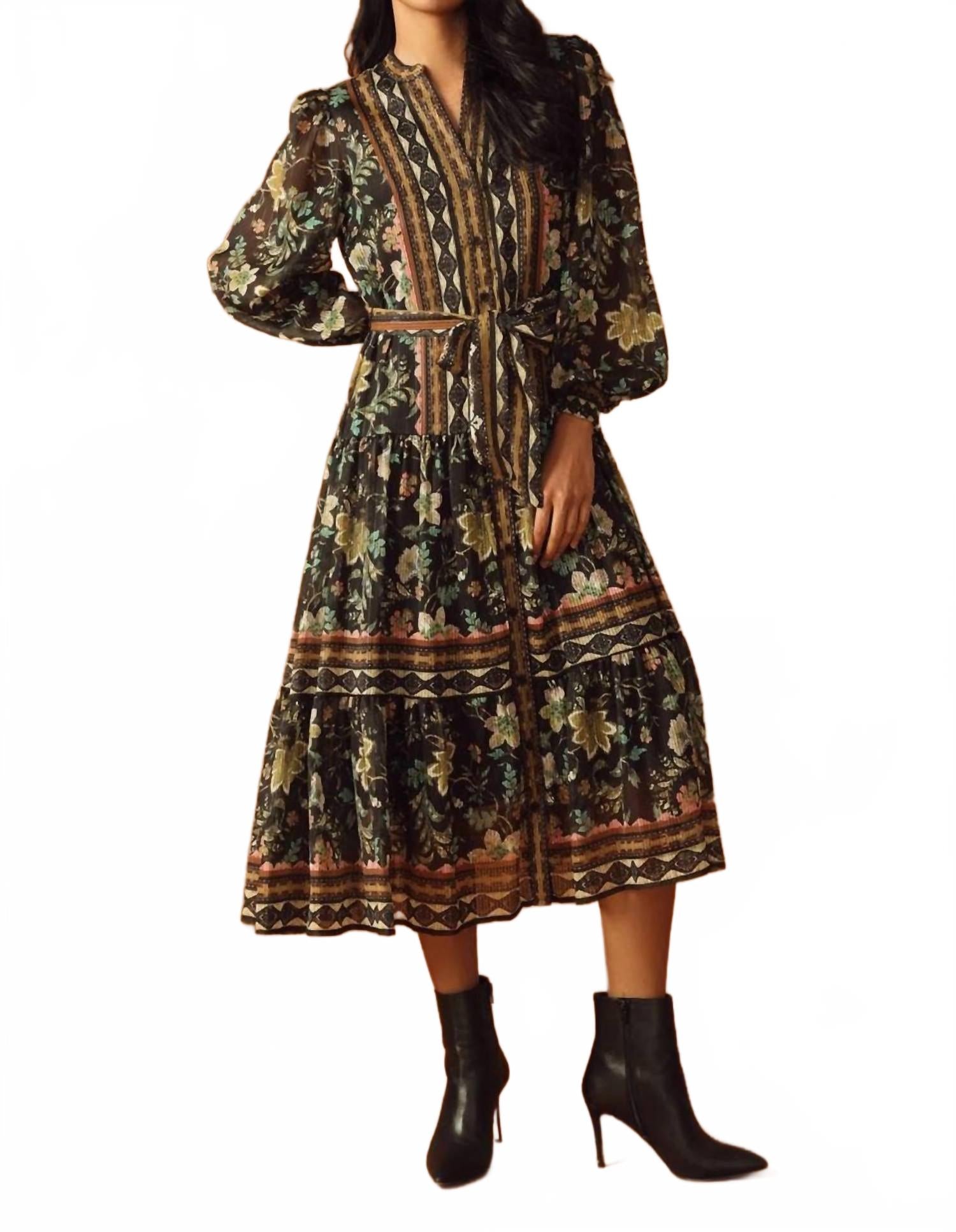 

Платье миди из тканого материала с принтом, цвет многоцветный Flying Tomato, Multi