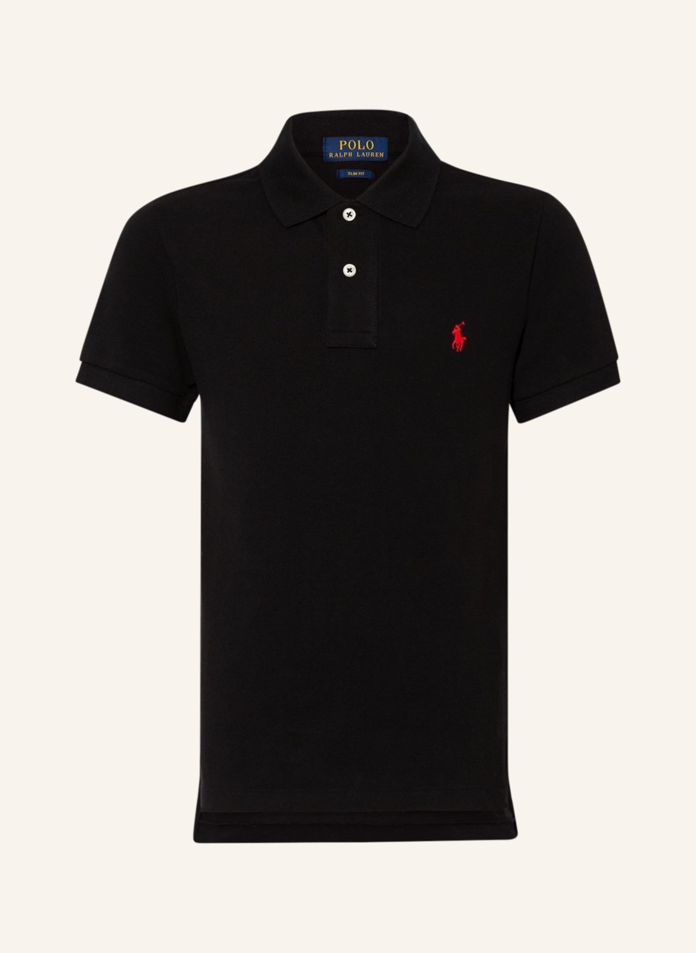 

Рубашка-Поло из пике облегающего кроя Polo Ralph Lauren, черный