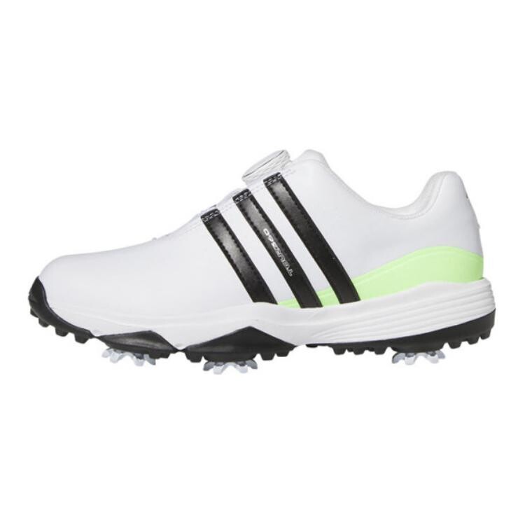 

Кроссовки adidas Tour360 24 BOA Golf Cloud White Core Black Green Spark GS, черный