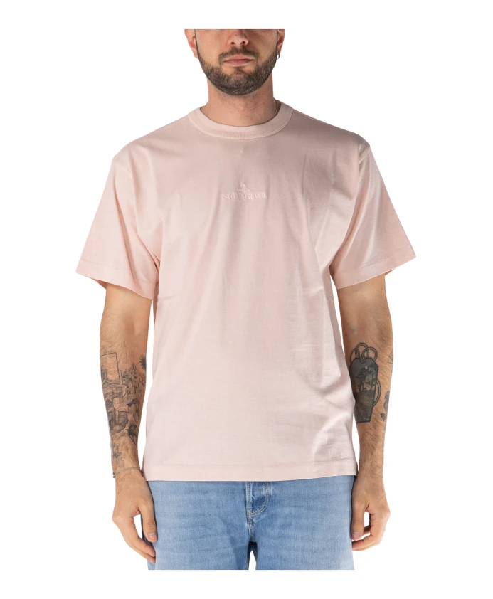 

Футболка из хлопкового трикотажа Stone Island, розовый