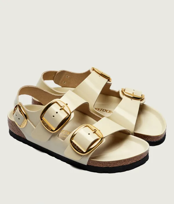 Кожаные сандалии Milan BB Lena Narrow fit Birkenstock, бежевый — фото 3