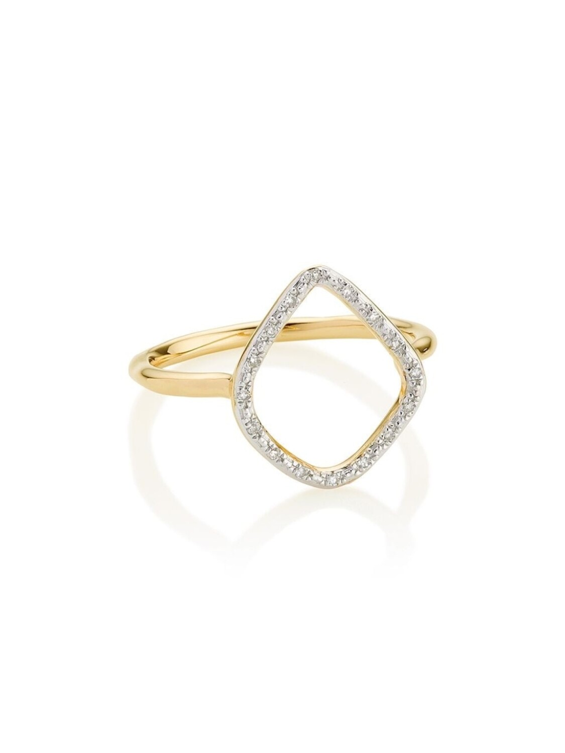 

Кольцо Riva Diamond Hoop Monica Vinader, золотой
