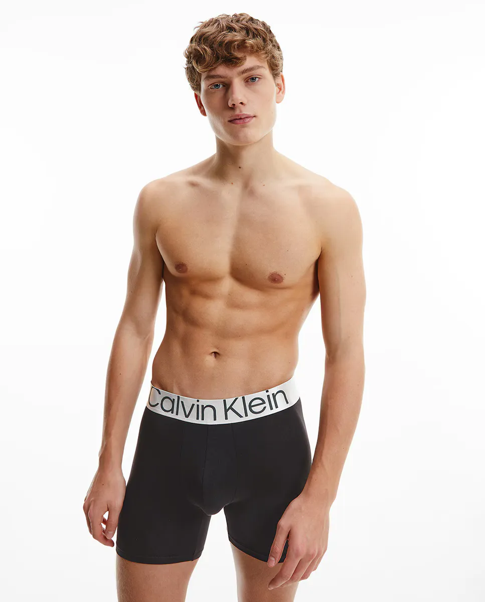 

Упаковка из 3 длинных боксеров - Сталь Хлопок Calvin Klein, чёрный