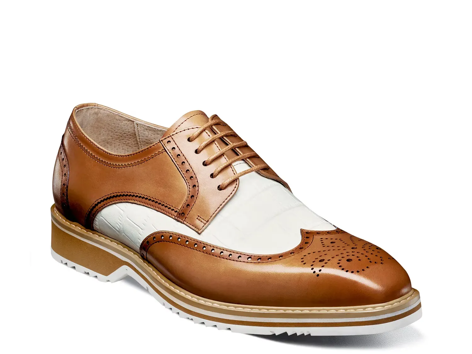 

Beaumont Wingtip Оксфорды Stacy Adams, Tan/White