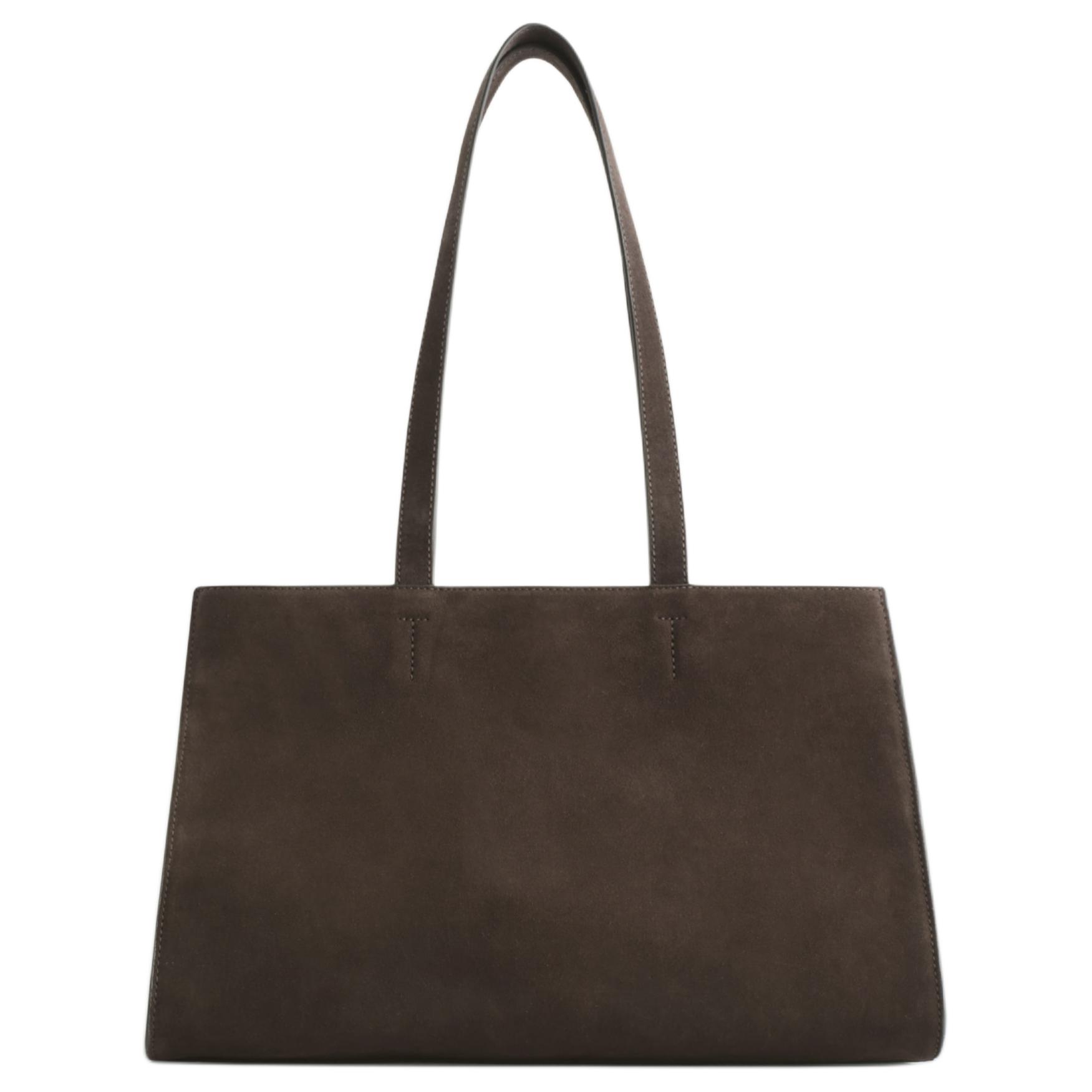 

COS Кожаная сумка-шоппер, Dark Brown