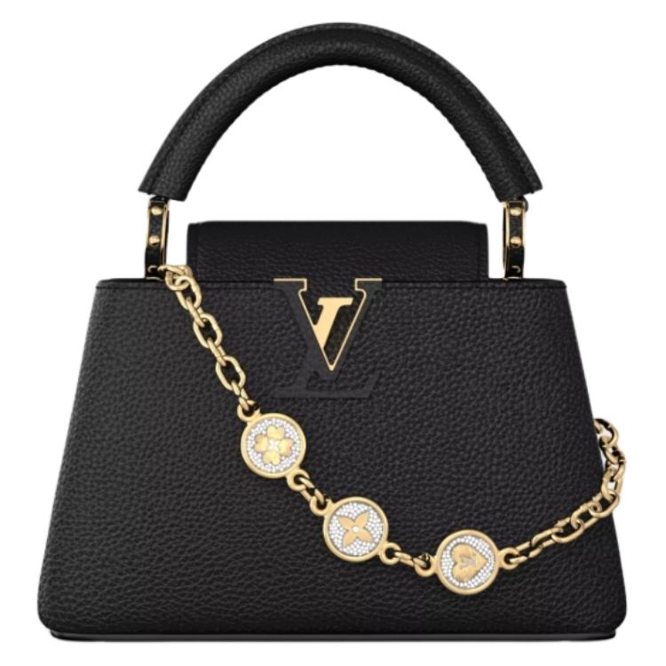 

LOUIS VUITTON Сумка через плечо из телячьей кожи Taurillon, кроссбоди, маленькая женская сумка, черная