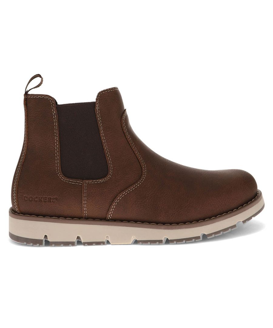 Мужские прочные повседневные ботинки-слипоны Dylan Rugged Casual Chelsea Dockers, Briar — фото 2