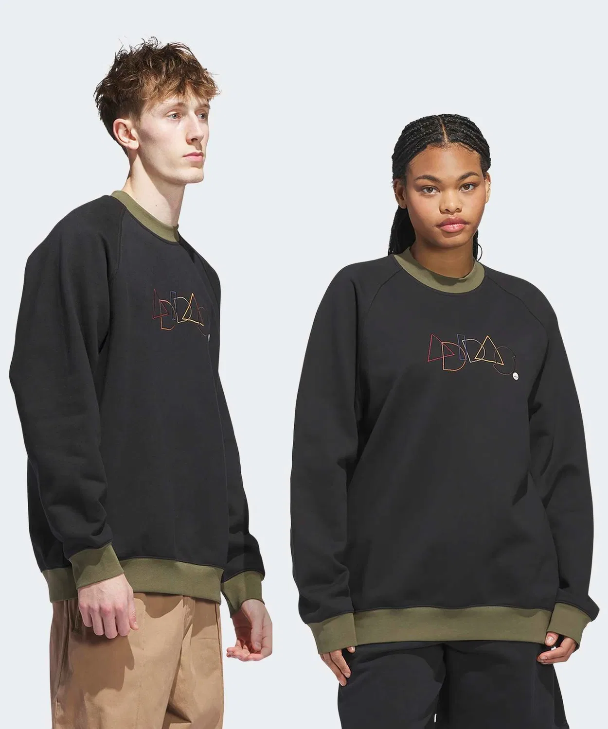 Кругловоротка с вышивкой G adidas Originals, хлопок с полиуретаном, чёрный
