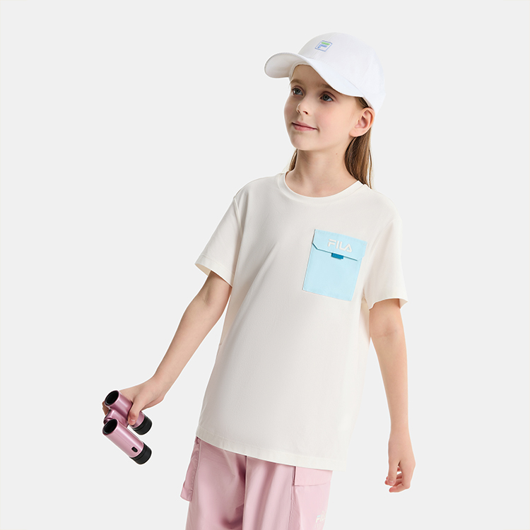 FILA KIDS Футболка Outdoor Small Pocket белая детская — фото 4