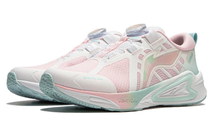 LINING YOUNG Кроссовки для бега Vermilion Bird 1.0 с амортизацией Rebound Low Top для детей, белые, розовые — фото 3