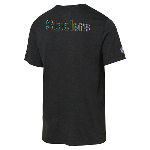 Футболка Youth Pittsburgh Steelers 2025 NFL Crucial Catch Tri-Blend Dri-FIT черная Nike — фото 4