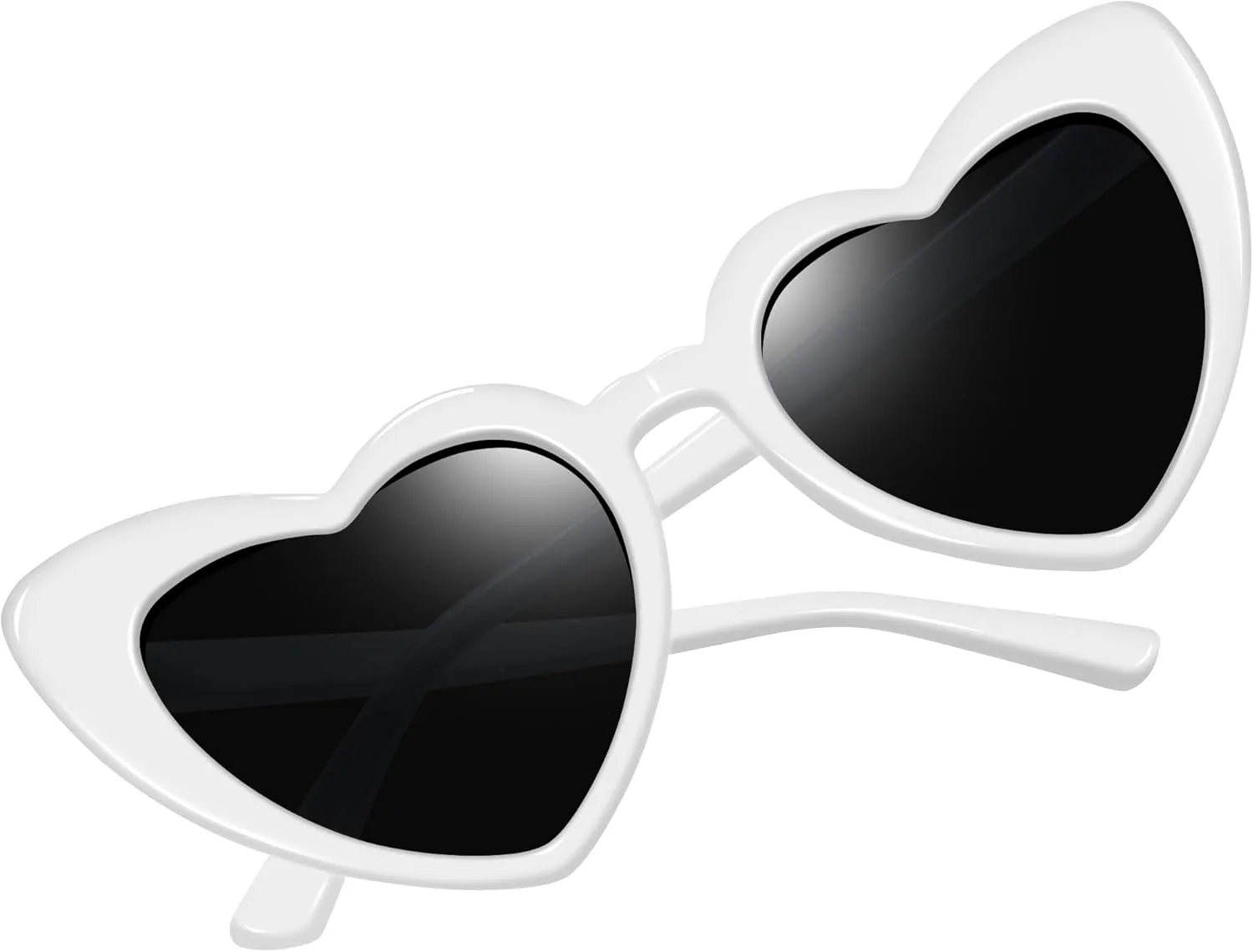 

Модные солнцезащитные очки в форме сердца для женщин, ретро-очки в форме сердца с защитой от УФ-излучения и антибликовым покрытием Thryvox, E02-white Black