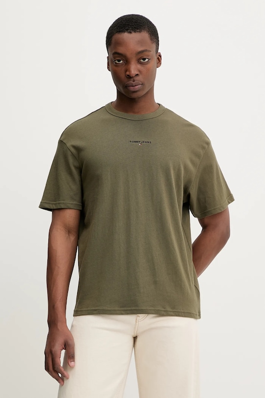 

Хлопковая футболка Tommy Jeans, зеленый