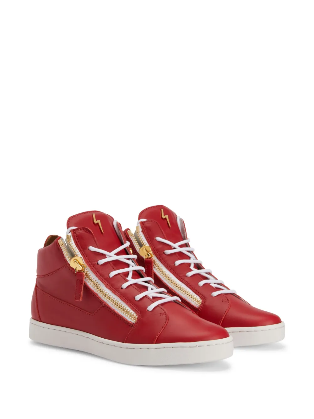 Кожаные кроссовки Nicki Giuseppe Zanotti, красный — фото 2