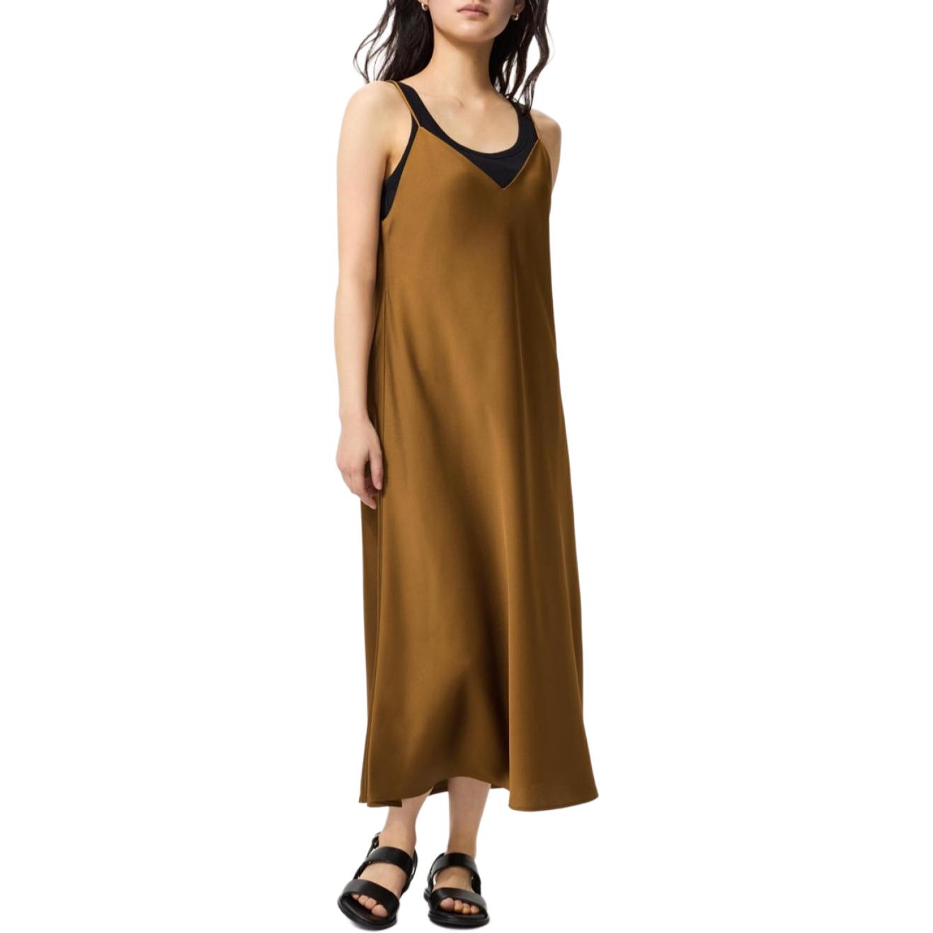 

UNIQLO Слиповое платье Women's Camel