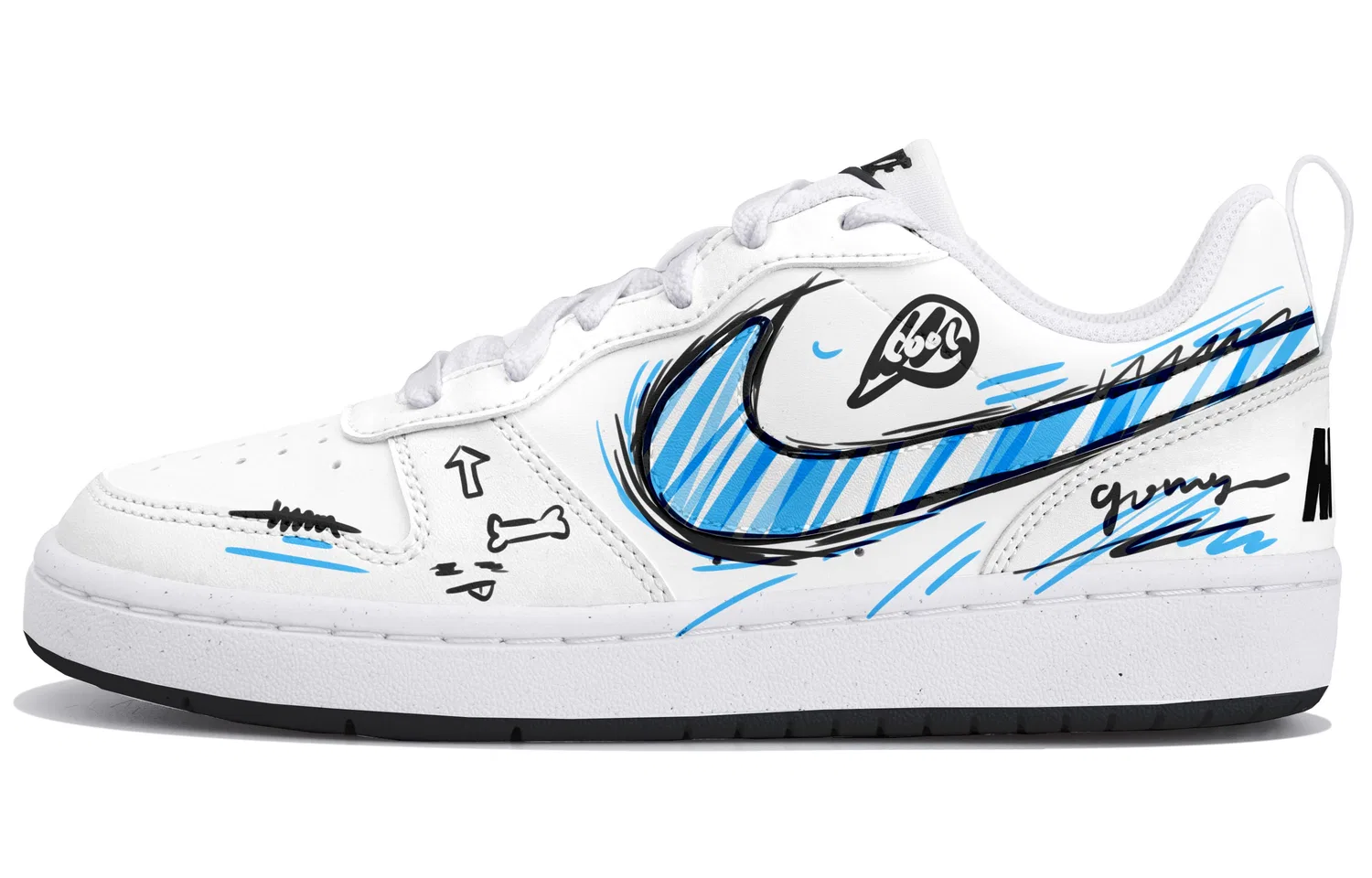 Кроссовки скейтбордические Court Borough 2 Low top White Teenagers Nike