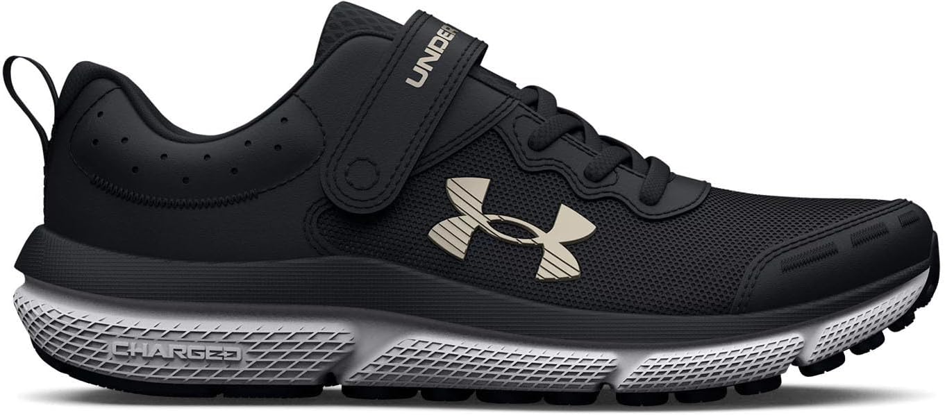 Детские кроссовки Under Armour Assert 10 с альтернативной застежкой, черный — фото 2