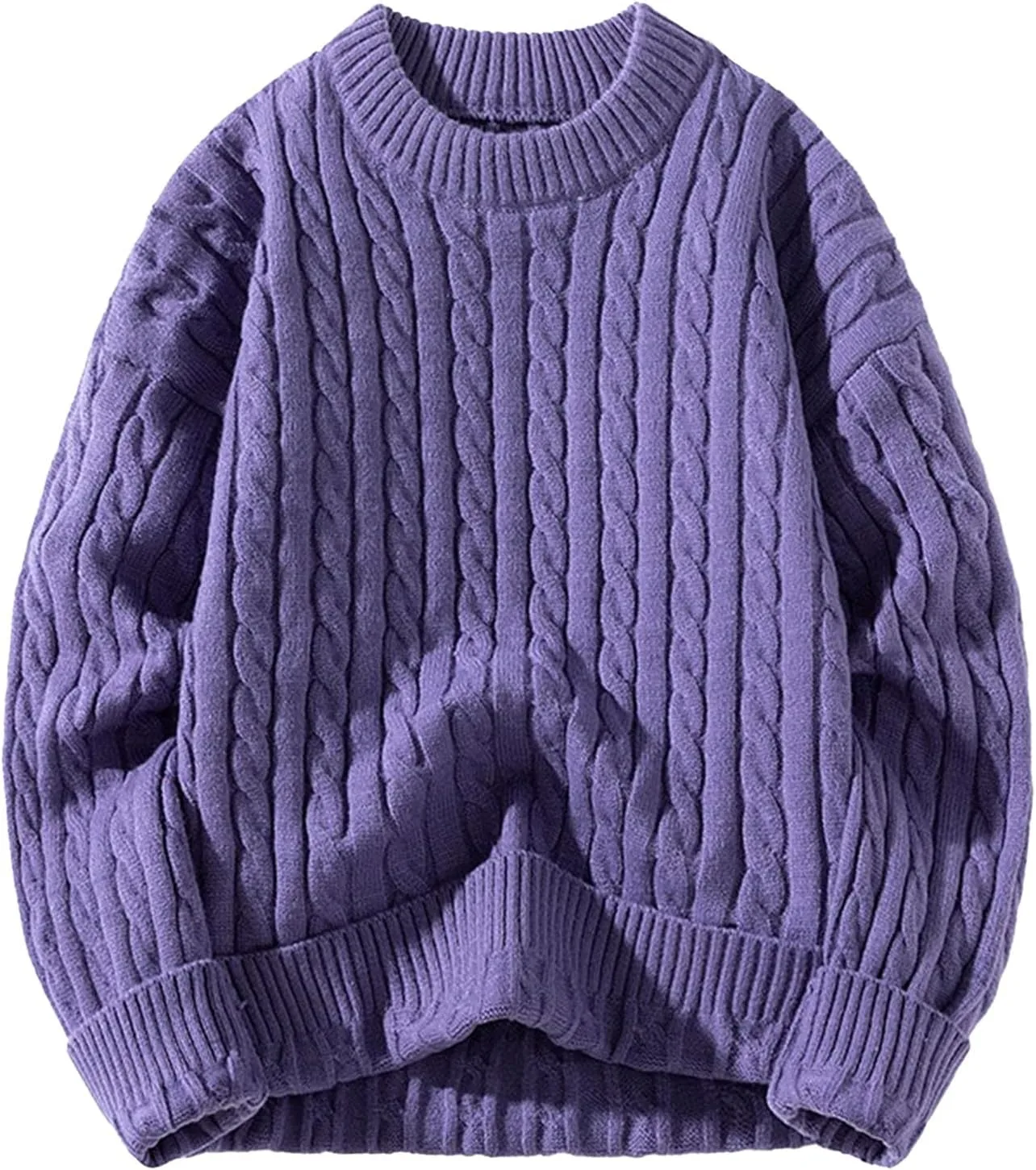 

Мужской свитер с косой вязкой и фактурным узором BESKWJE