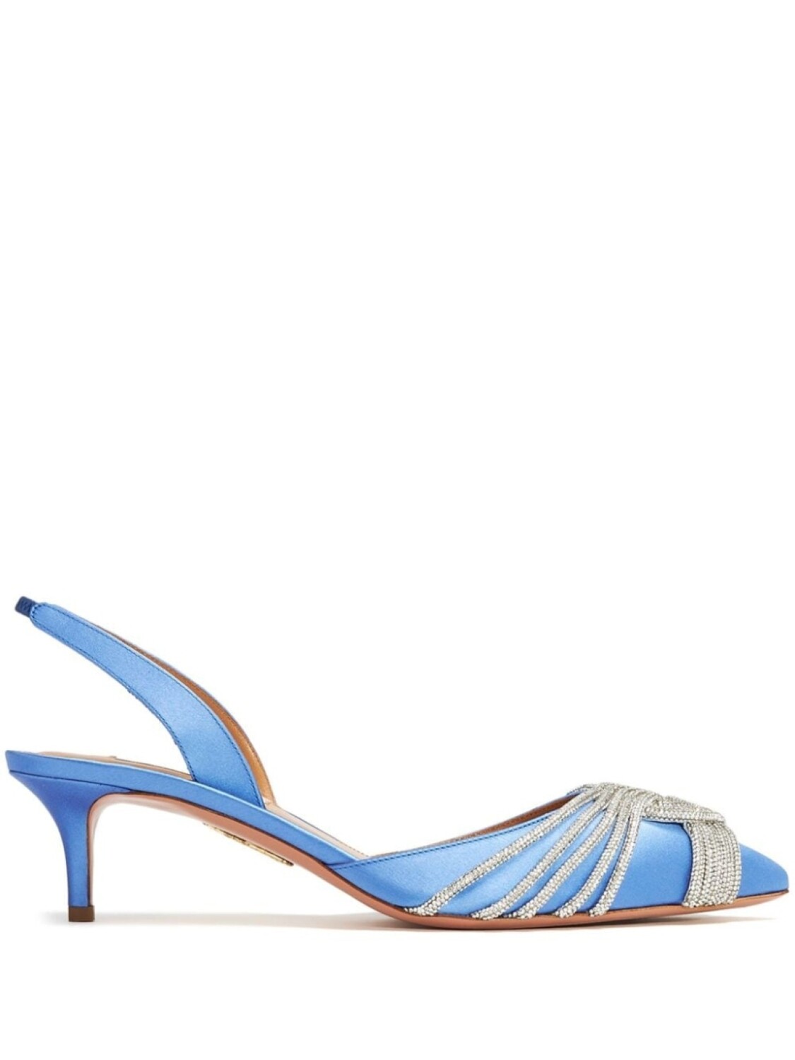 

Aquazzura туфли-лодочки Gatsby 50 мм с открытой пяткой, синий