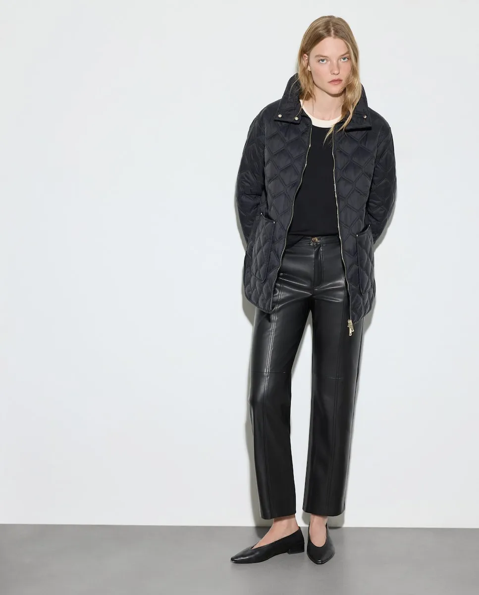 

Короткий гладкий пуховик для женщин Woman El Corte Inglés, черный