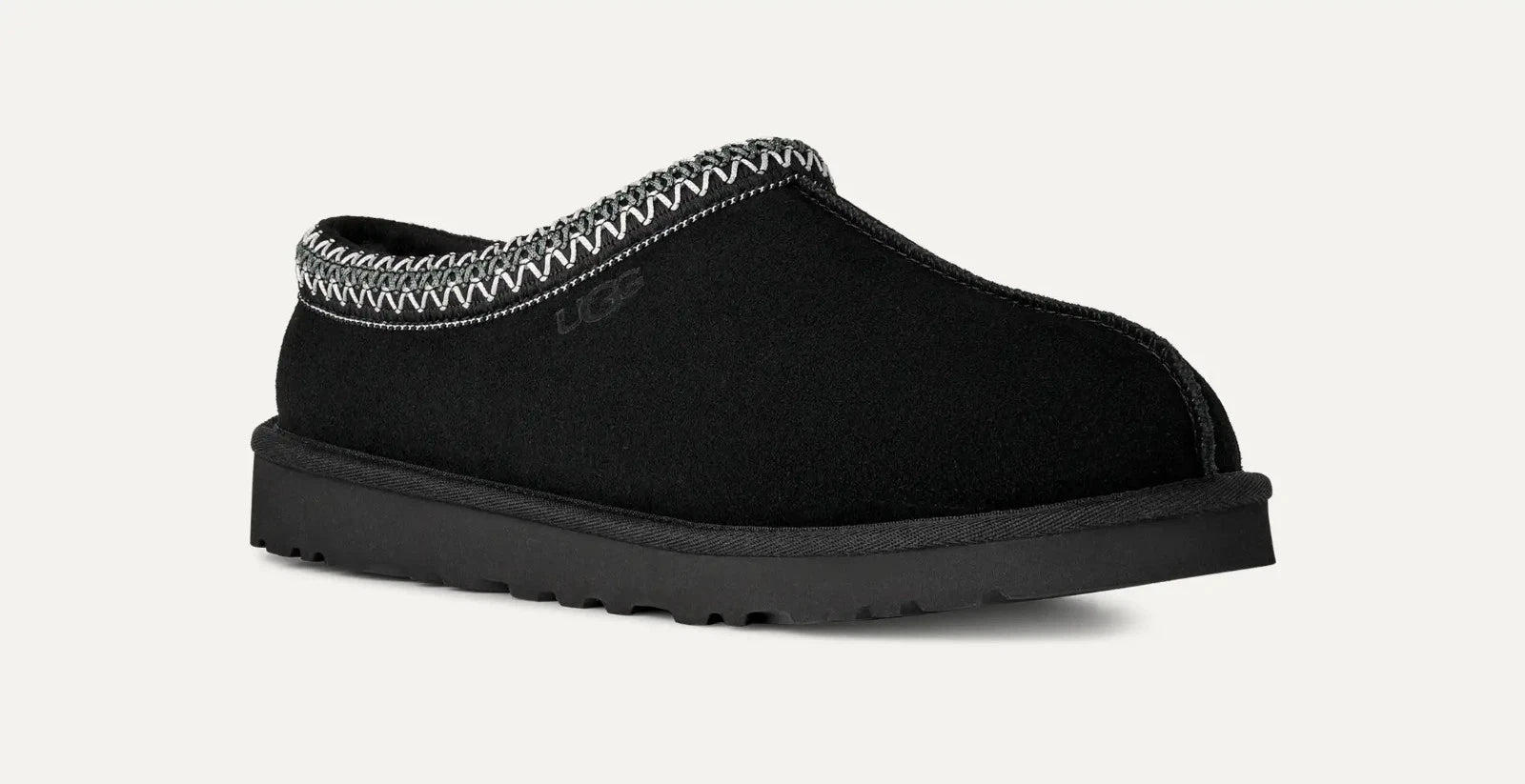 

Мужские тапочки UGG Tasman II 1174671-BLK, черные, из замши, с подкладкой из овчины, без застежек, GUG228 Ugg, черный