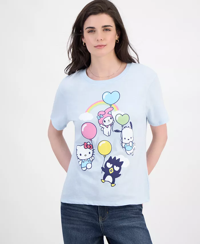 

Футболка с принтом Hello Kitty Balloons для девушек Love Tribe, синий
