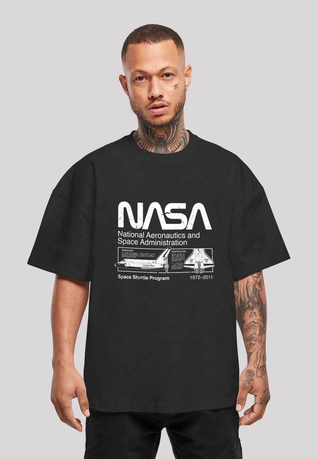 

Футболка с принтом NASA CLASSIC SPACE SHUTTLE F4NT4STIC, черный