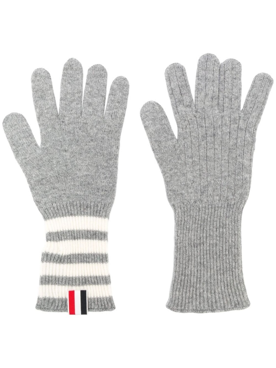 

Thom Browne кашемировые перчатки с полосками 4-Bar, серый