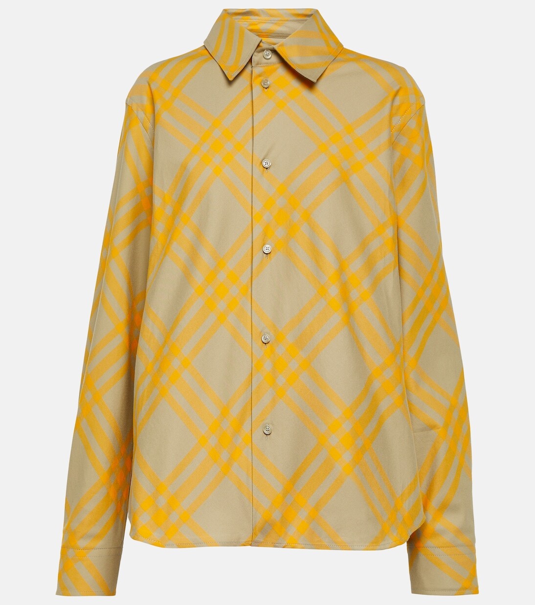 

Рубашка из хлопка в клетку Burberry, желтый