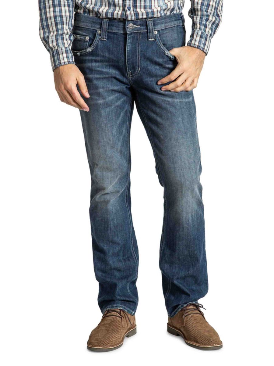 

Прямые джинсы Texas Faded Stitch's Jeans, синий