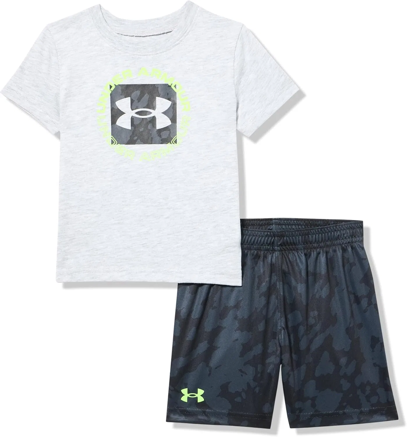 Детский спортивный комплект из футболки и шорт Under Armour, Mod Gray Printed