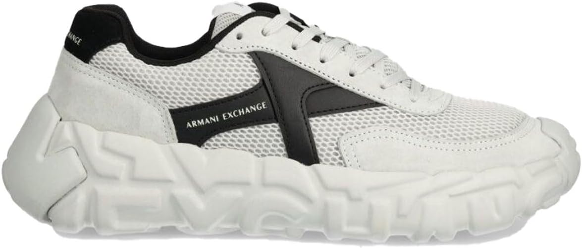 Мужские кроссовки Armani Exchange Dusseldorf на шнуровке, белый/черный — фото 2