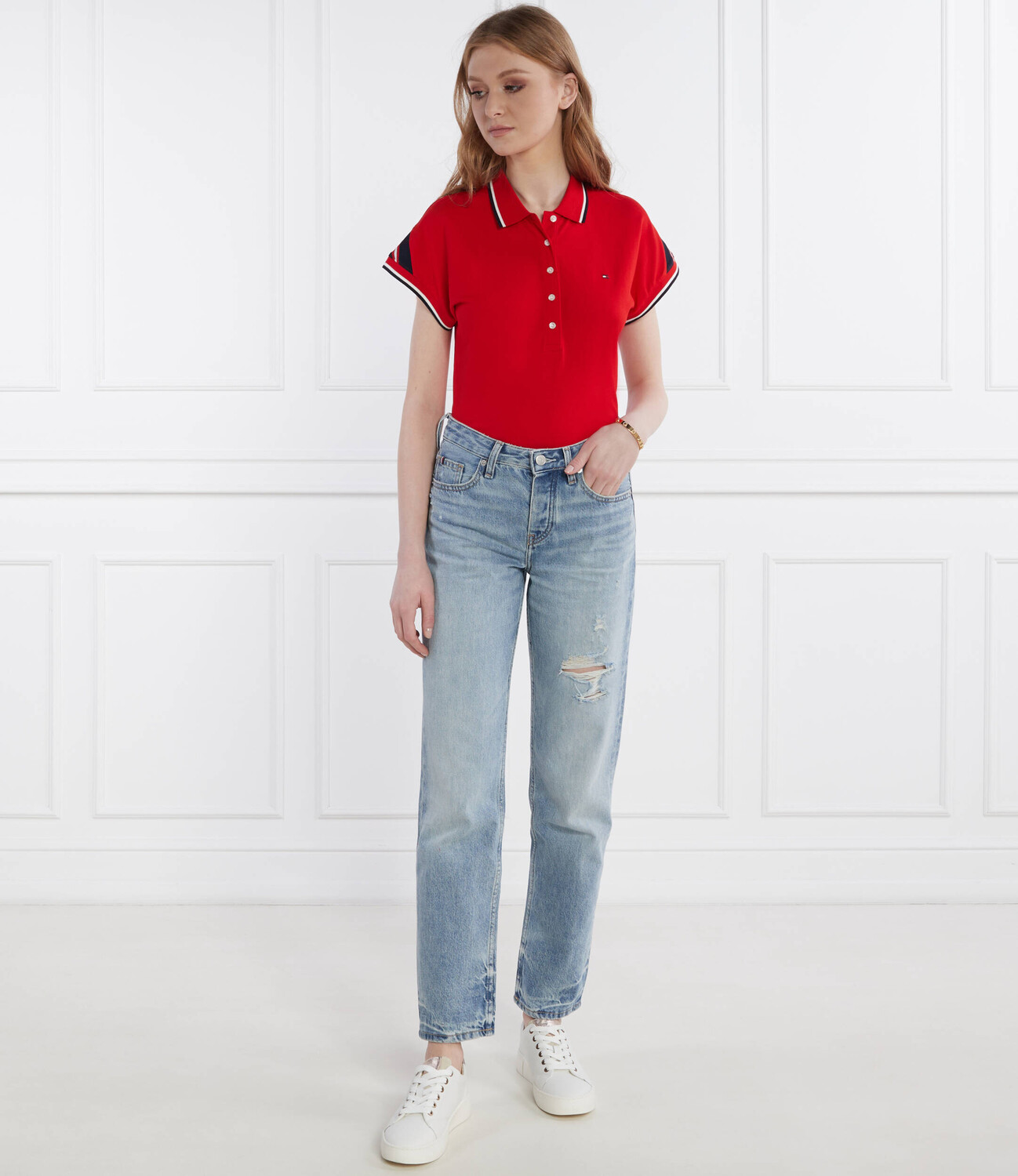 Поло Tommy Hilfiger Regular Fit, красный — фото 2