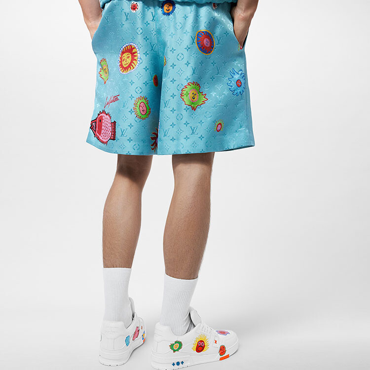 Шорты мужские Louis Vuitton x Yayoi Kusama, синий — фото 4