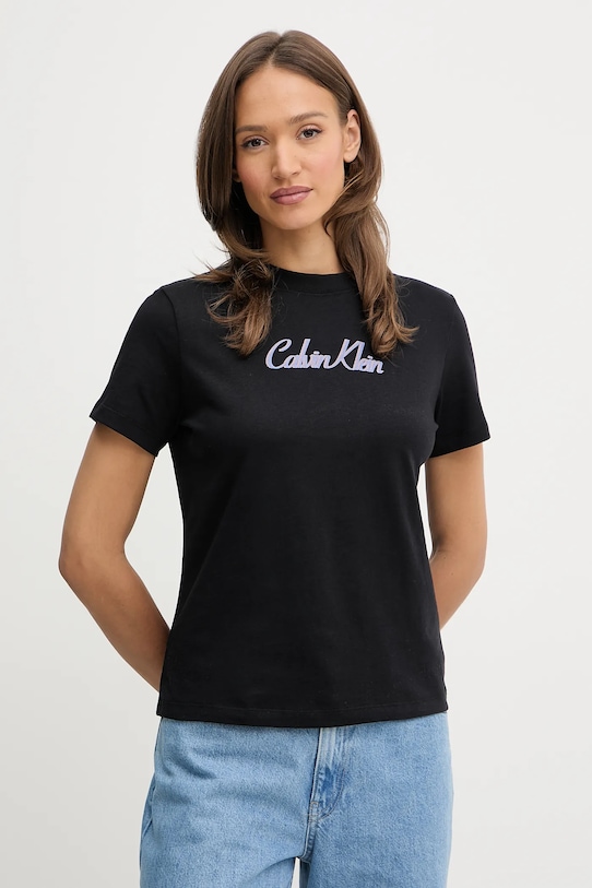 

Хлопковая футболка Calvin Klein Jeans, черный