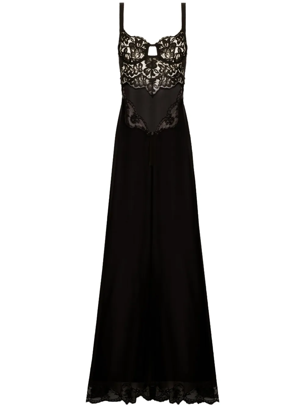 

Платье с кружевом DOLCE & GABBANA, черный