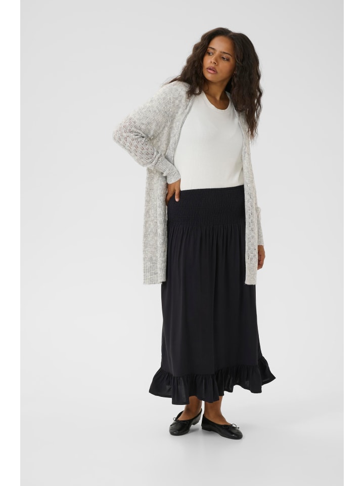 

KAFFE curve Свободный кардиган KCloura светло-серого меланжевого цвета