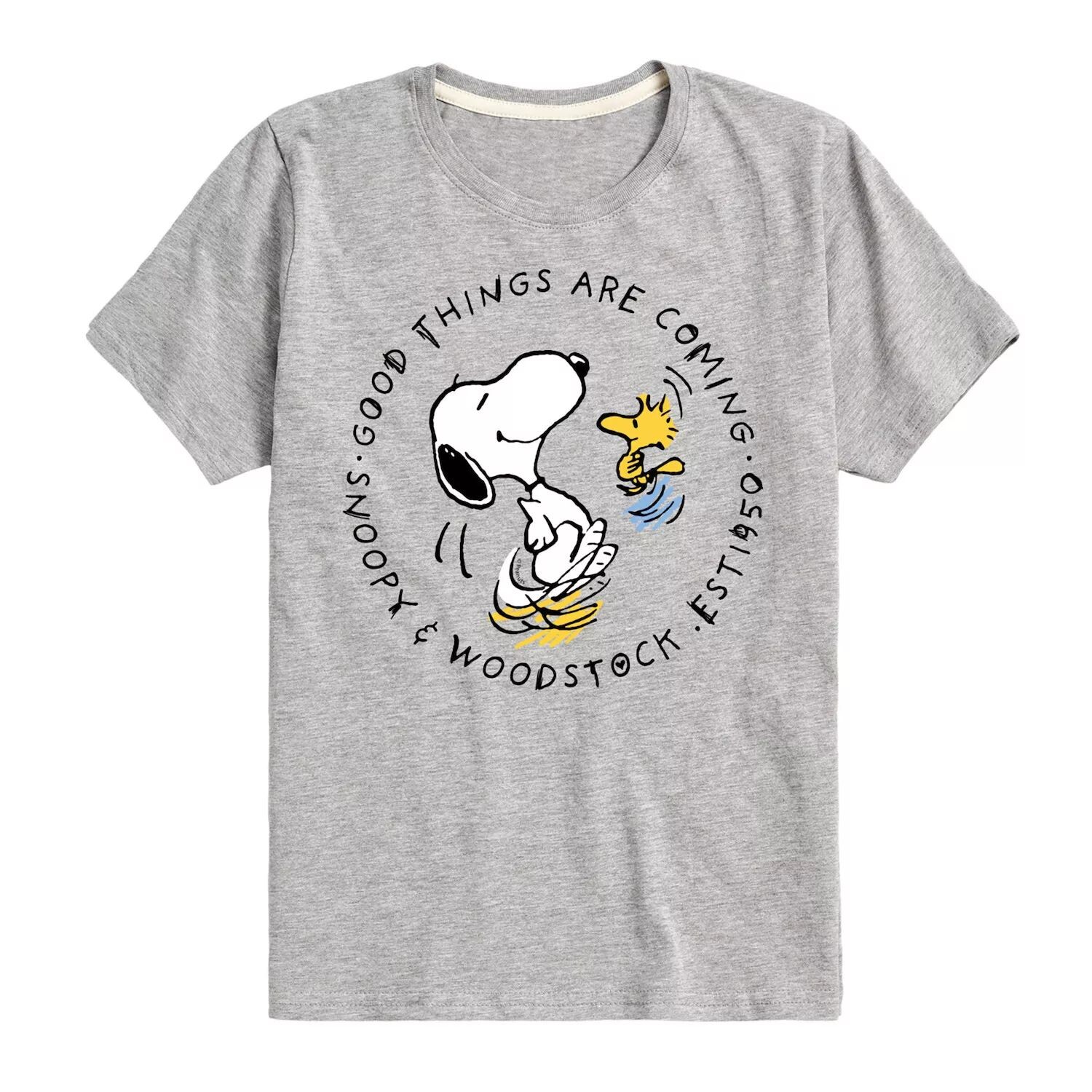 

Футболка с рисунком Peanuts Good Things Are Coming для мальчиков 8–20 лет Licensed Character