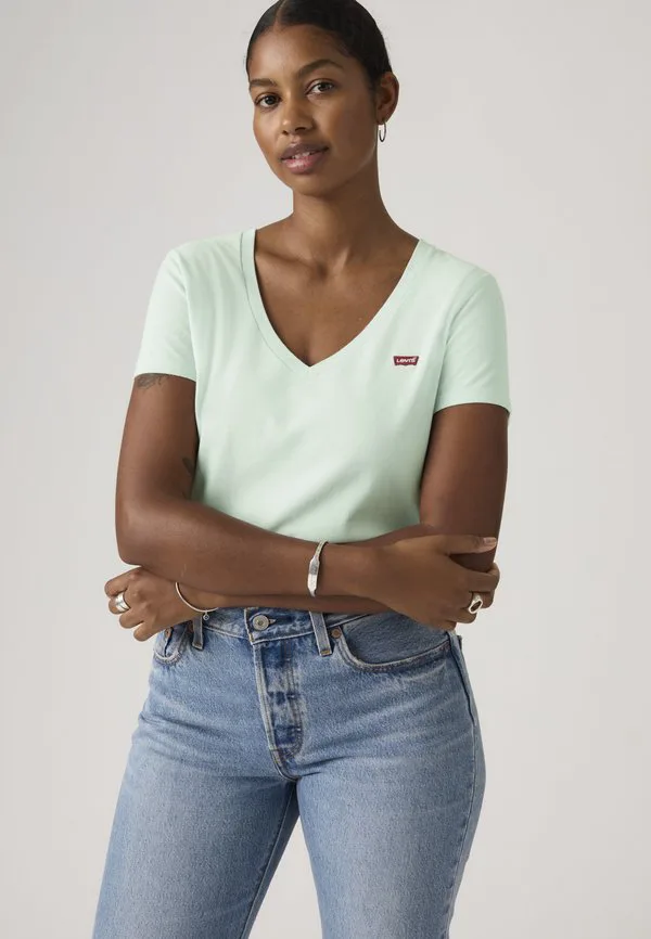 Идеальная базовая футболка с v-образным вырезом Levi'S, Pale Blue — фото 3