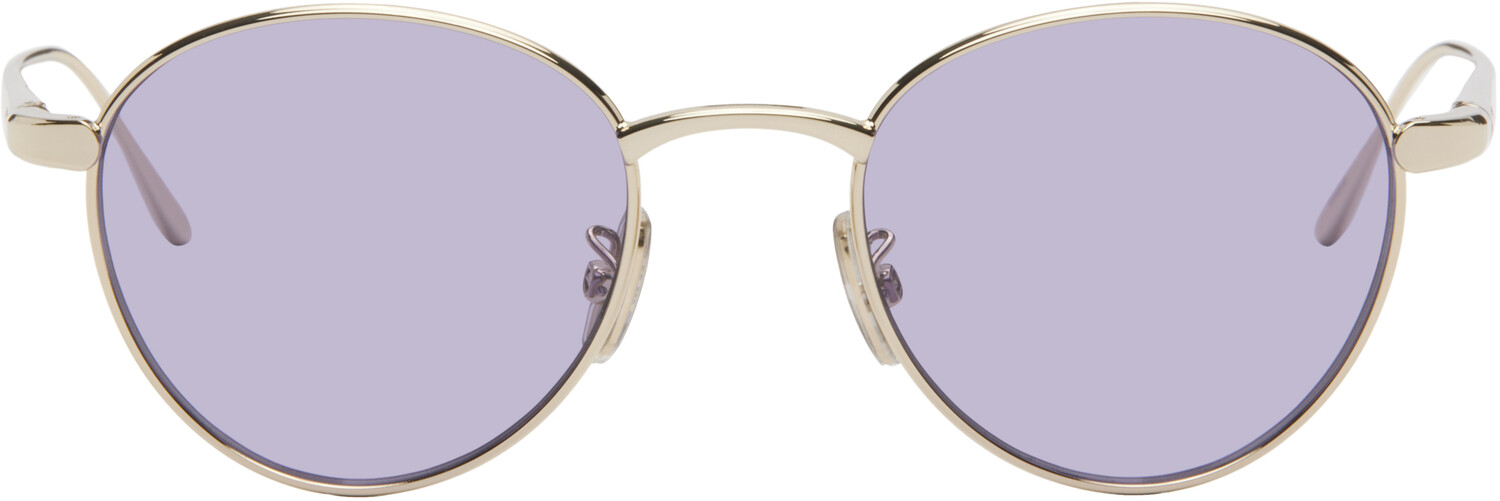 

Круглые солнцезащитные очки Gold Groove LOEWE, Gold/Violet
