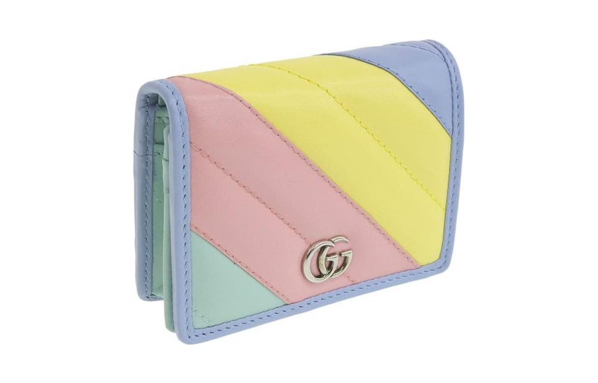 GUCCI Кожаный кошелек GG Marmont для женщин Мультиколор Конфетный цвет Единорог — фото 2