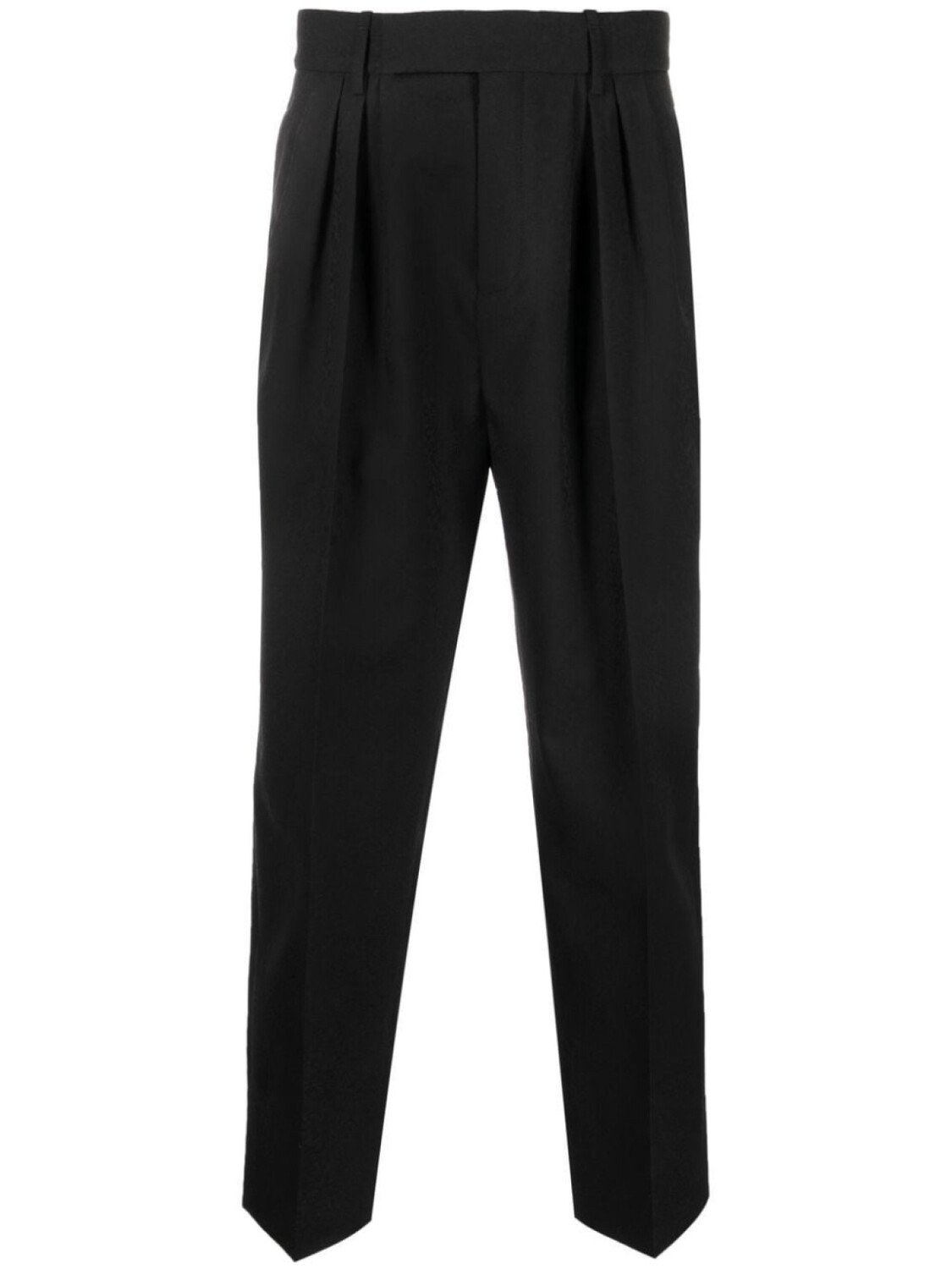 

Шерстяные зауженные брюки Saint Laurent, черный