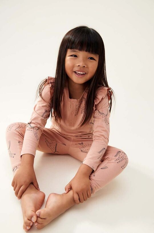 

Детские пижамы Wilhelm Printed Frill Pyjamas Set Liewood, розовый