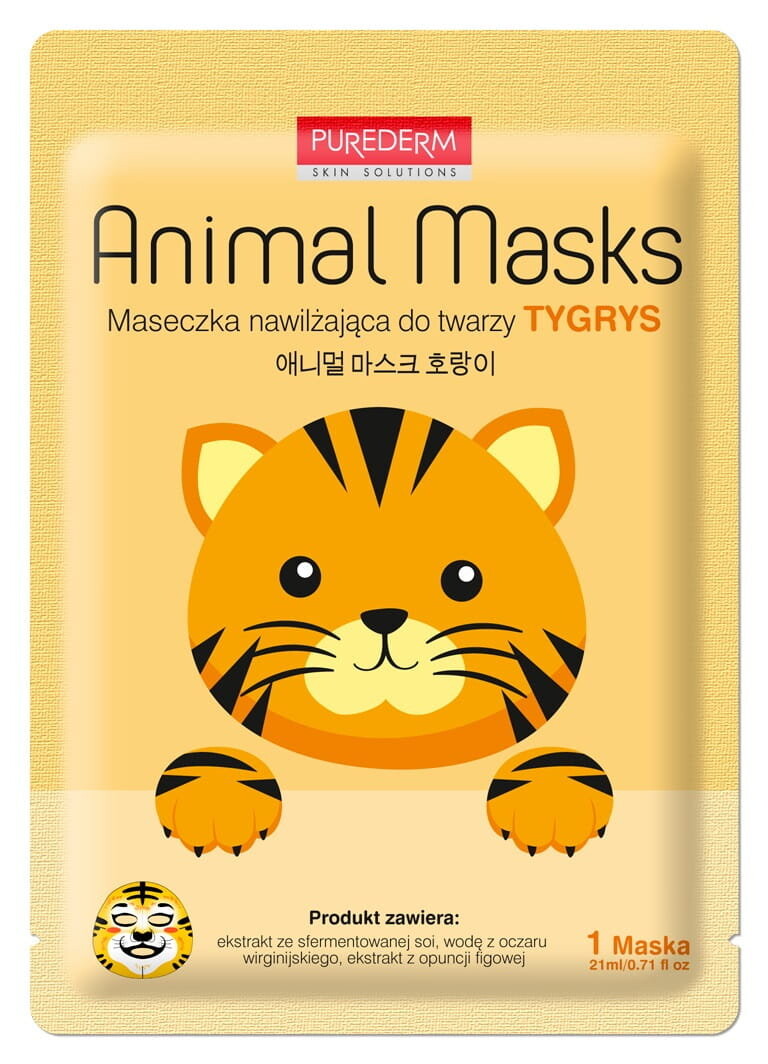 

Маска PUREDERM Vegan ANIMAL TIGER, 21 мл